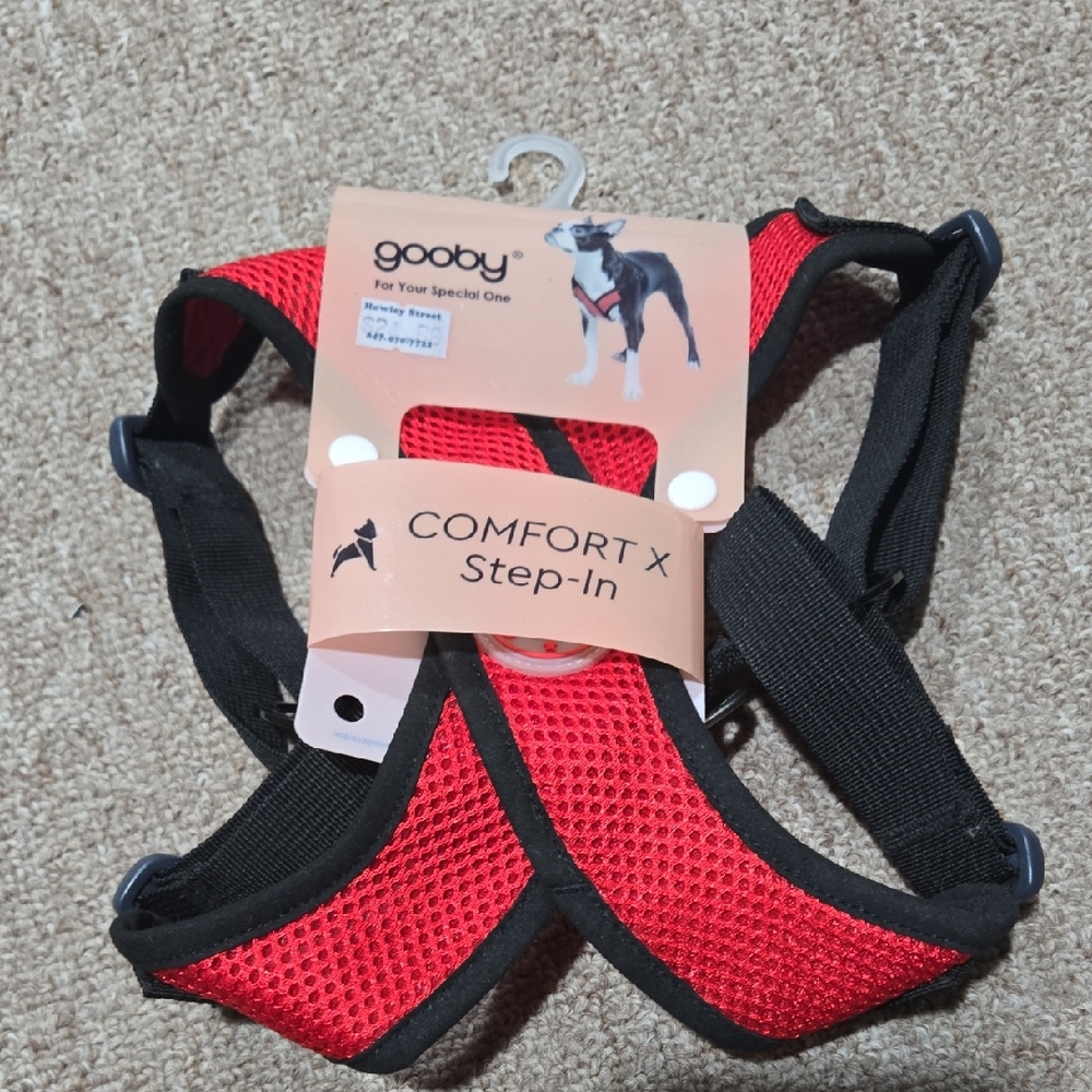 Gooby Red and Black Dog Harness For Small Dog